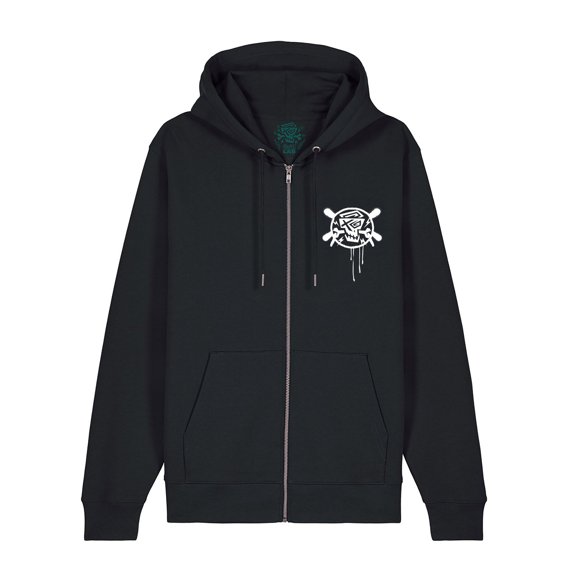 Zip Hoodie Chrome Black
