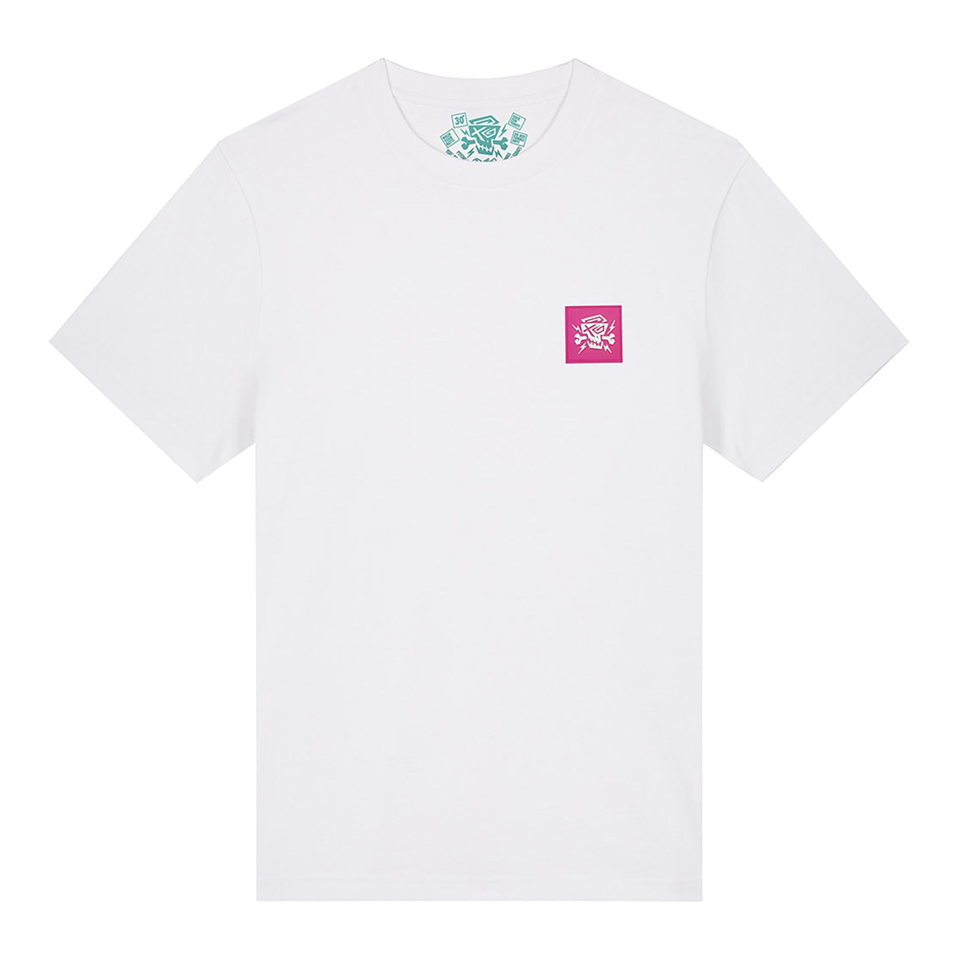 Vorderansicht des T-Shirts Emotion von PsychoLab, klassischer Schnitt mit urbanem Logo in Pink, ideal für den modernen Look.