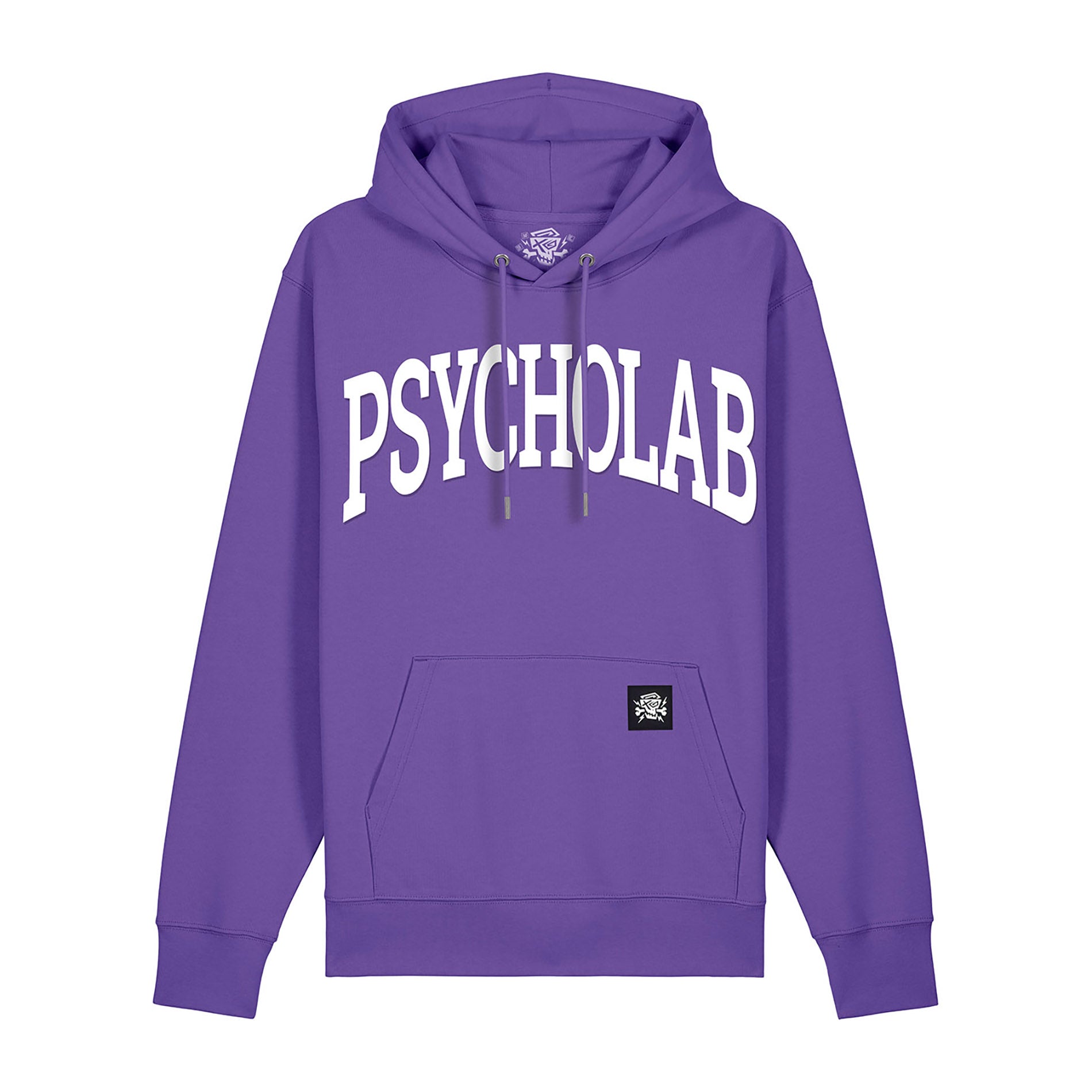 Der Hoodie Academy in Purple von PsychoLab zeigt einen großen PsychoLab-Schriftzug auf der Vorderseite und bietet eine trendige Streetwear-Option. Ideal für stilbewusste Menschen, die Komfort schätzen und ein Statement setzen möchten. psycholab