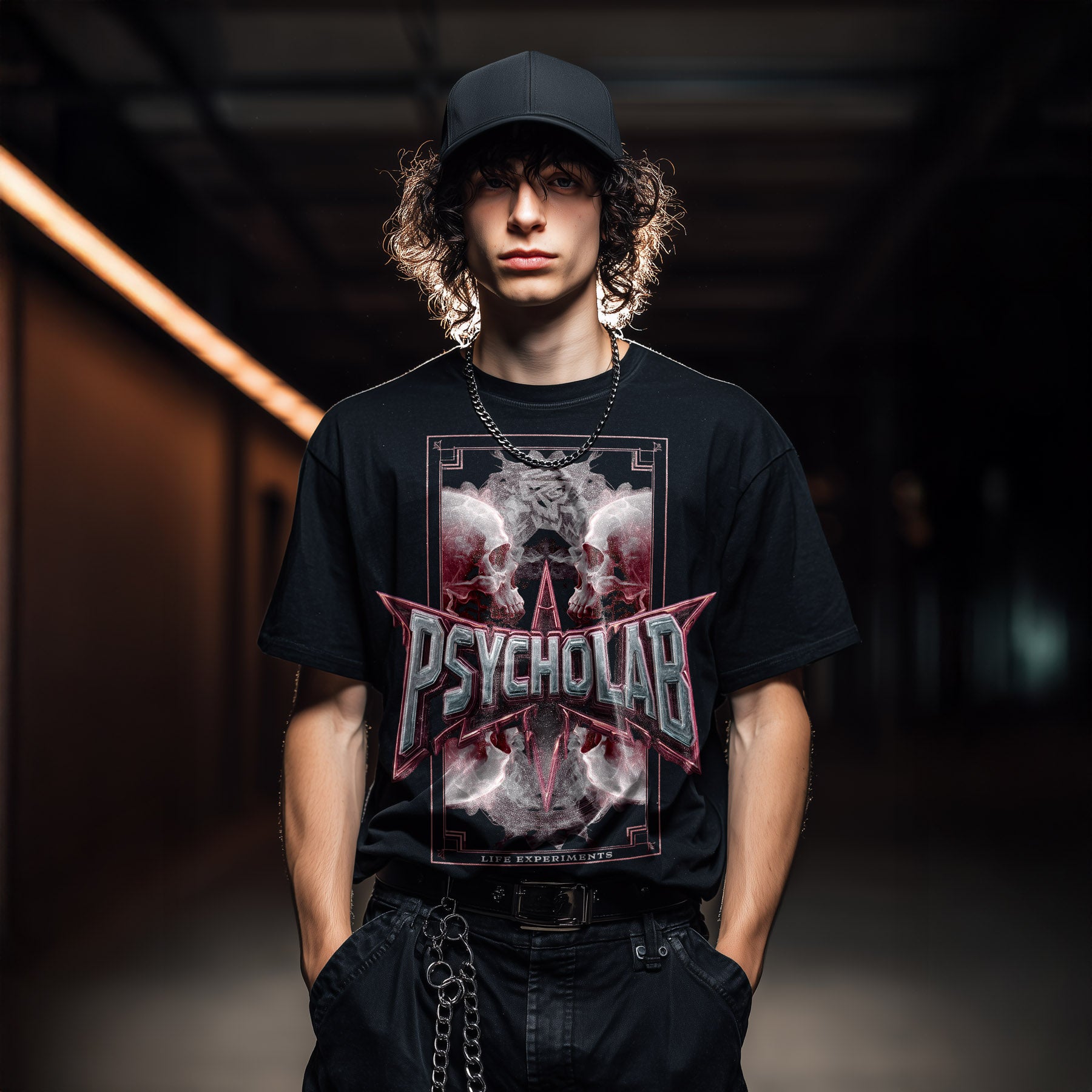Rock T-Shirt Black – Skull Chrome Streetwear Statement