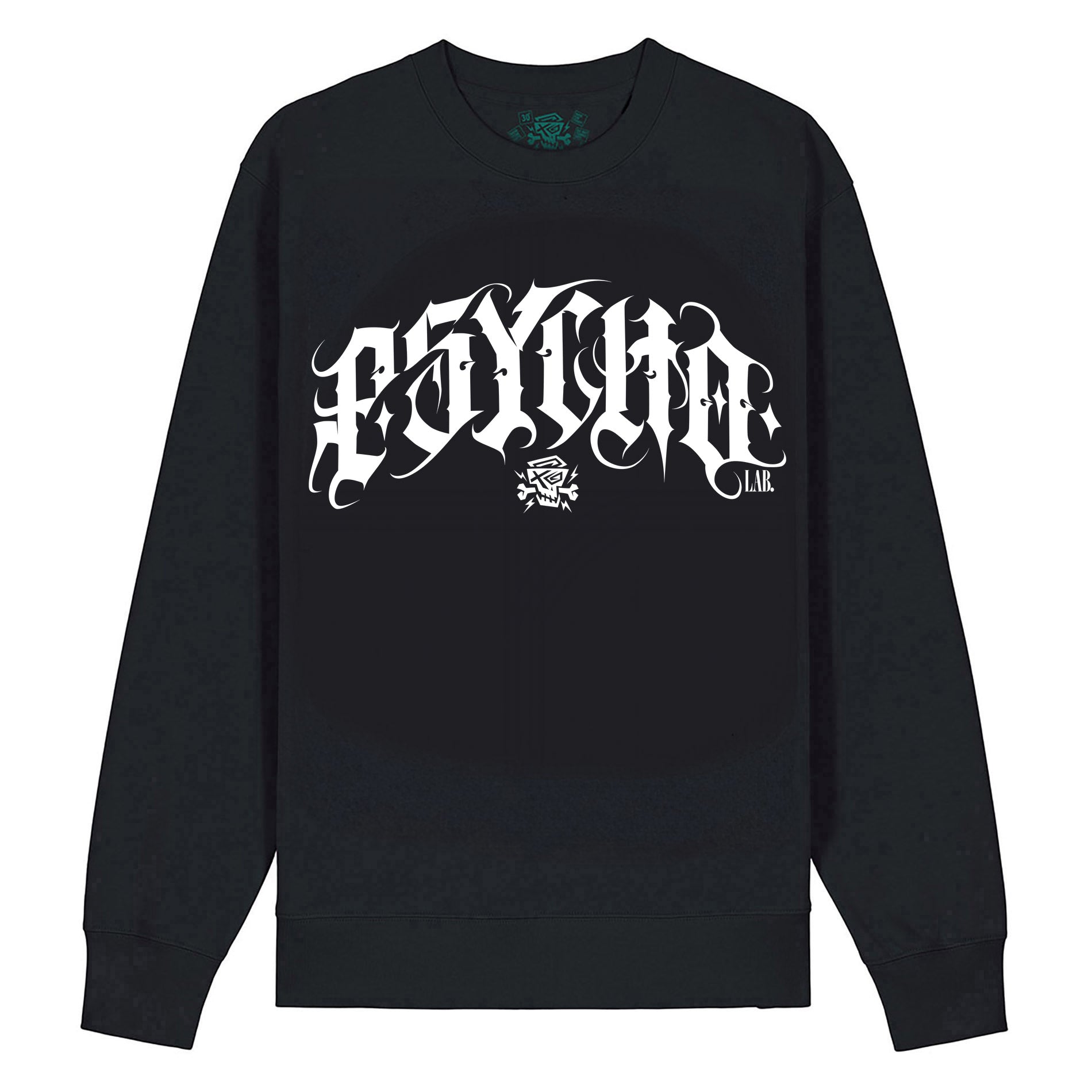 Calligraphy Streetwear Sweatshirt Black – Urban Gothic Statement