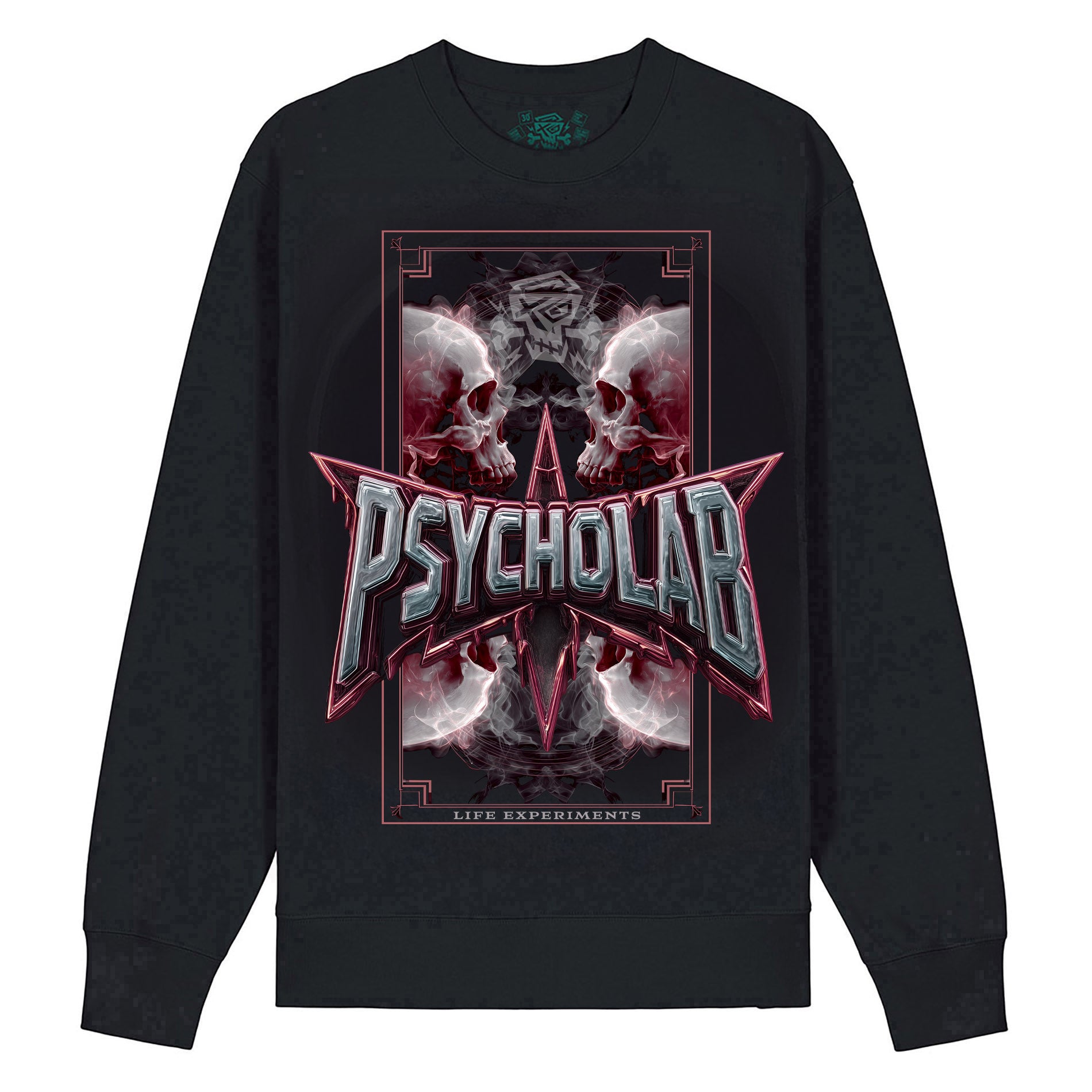 Rock Sweatshirt Black – Skull Chrome Streetwear Statement