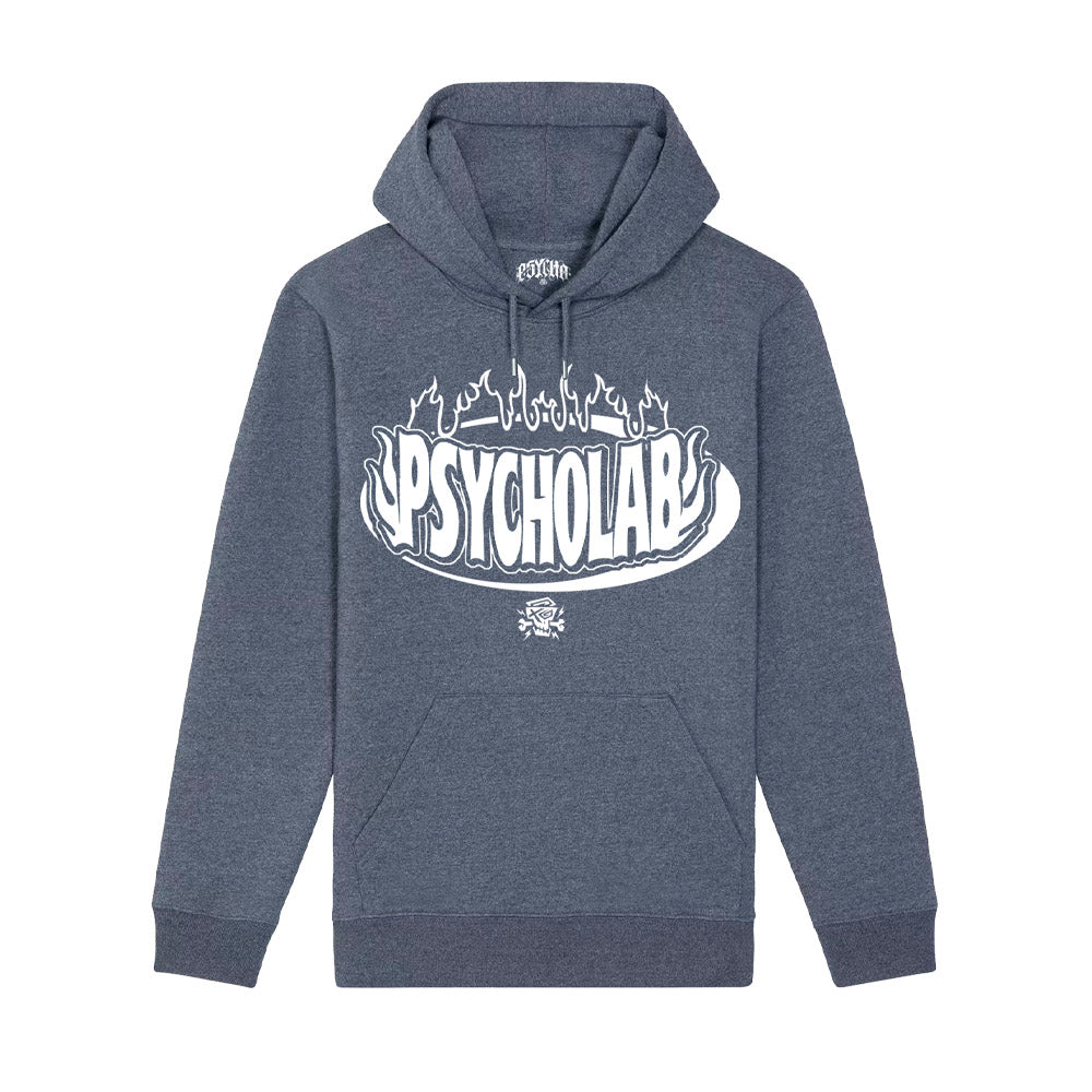 PsychoLab Drop Alert – Round Logo Hoodie Navy | Aktions-Hoodie