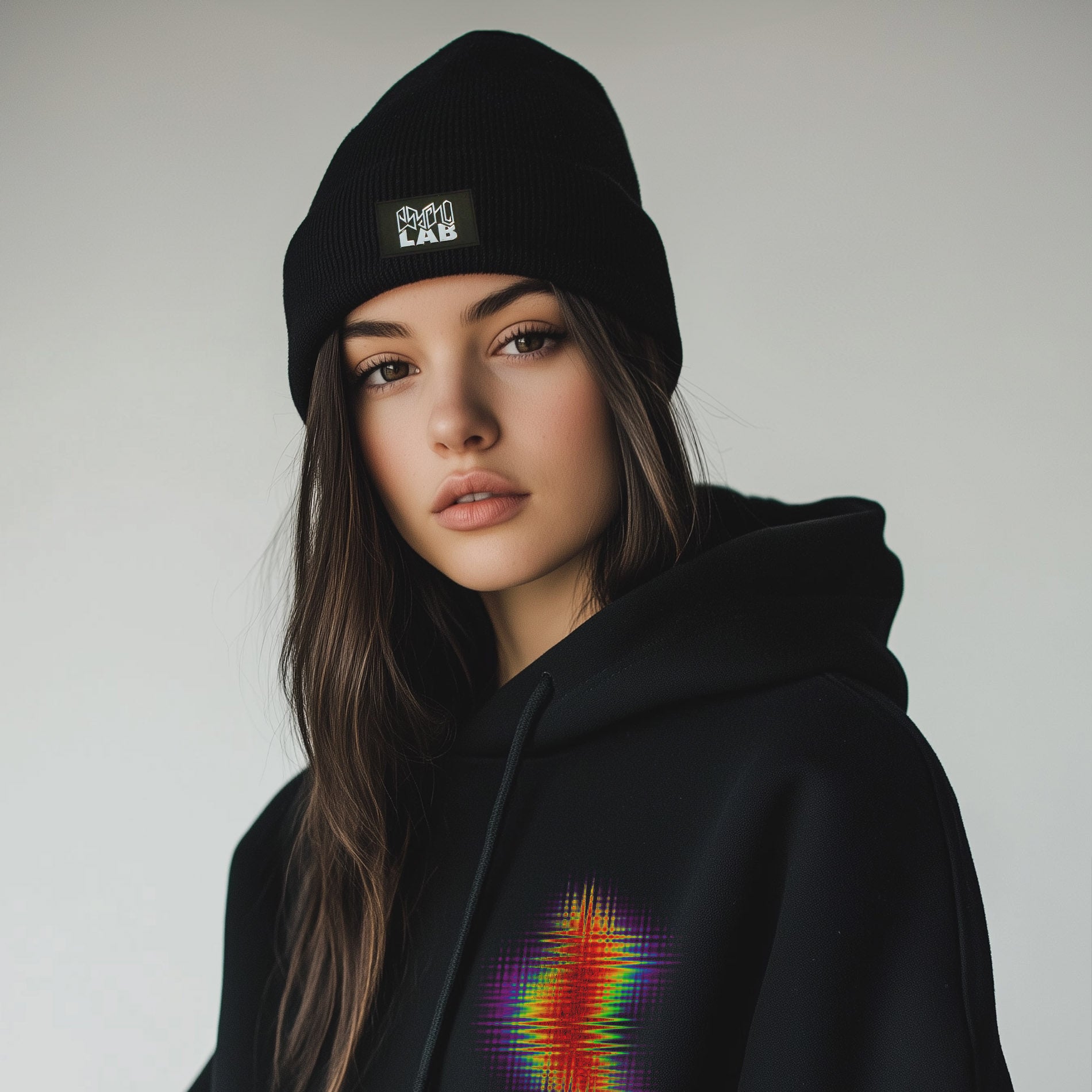 PsychoLab Beanie mit Chrome Patch – Recycled Edition