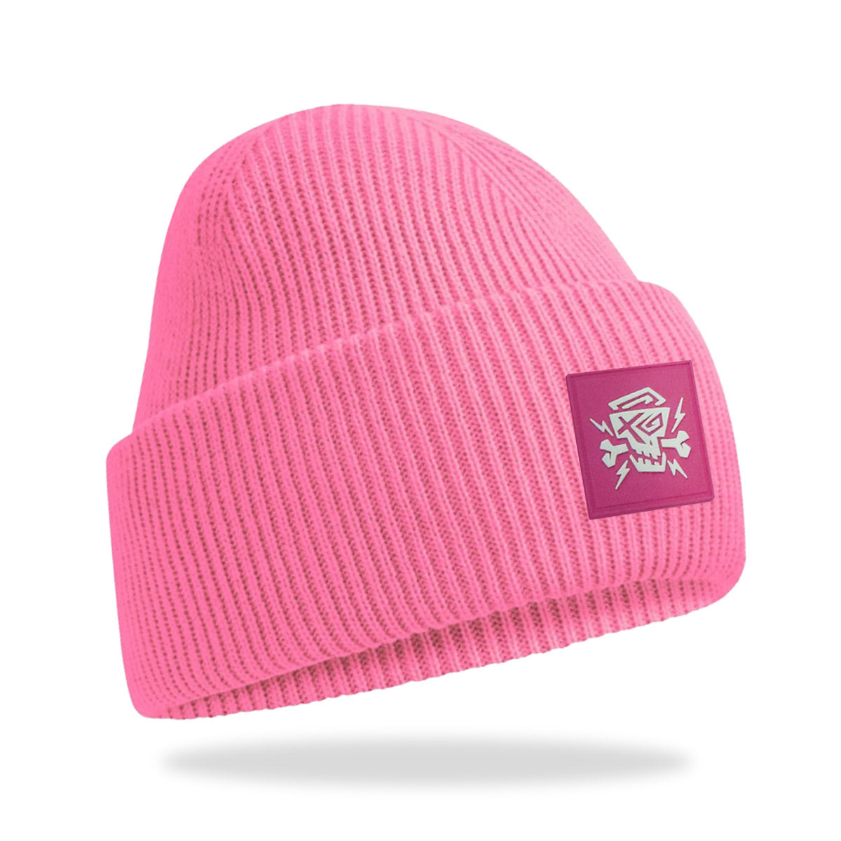 PsychoLab Beanie mit Pink Patch – Recycled Edition