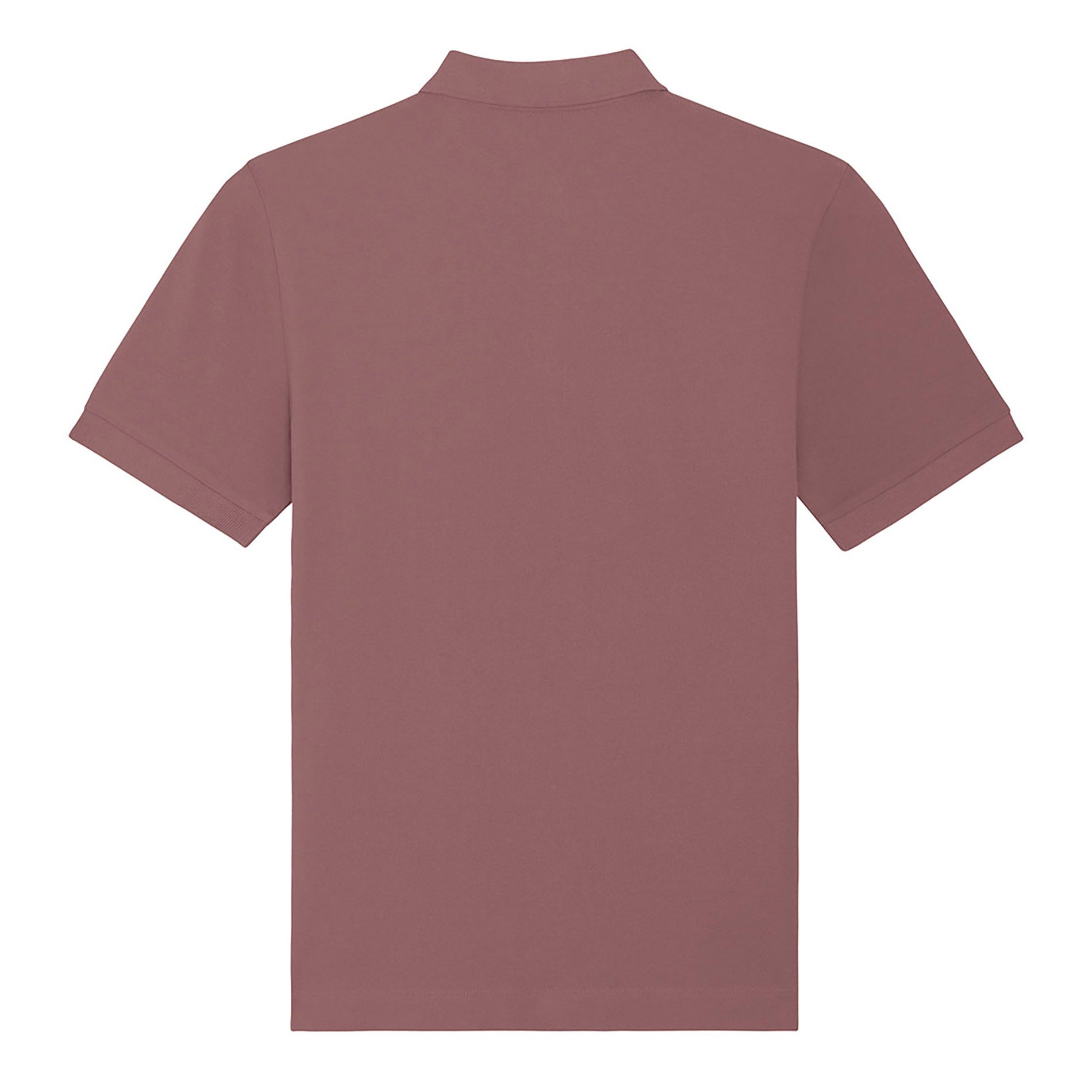 Kaffeefarbenes Poloshirt PsychoLab Rückansicht – minimalistisches Design.