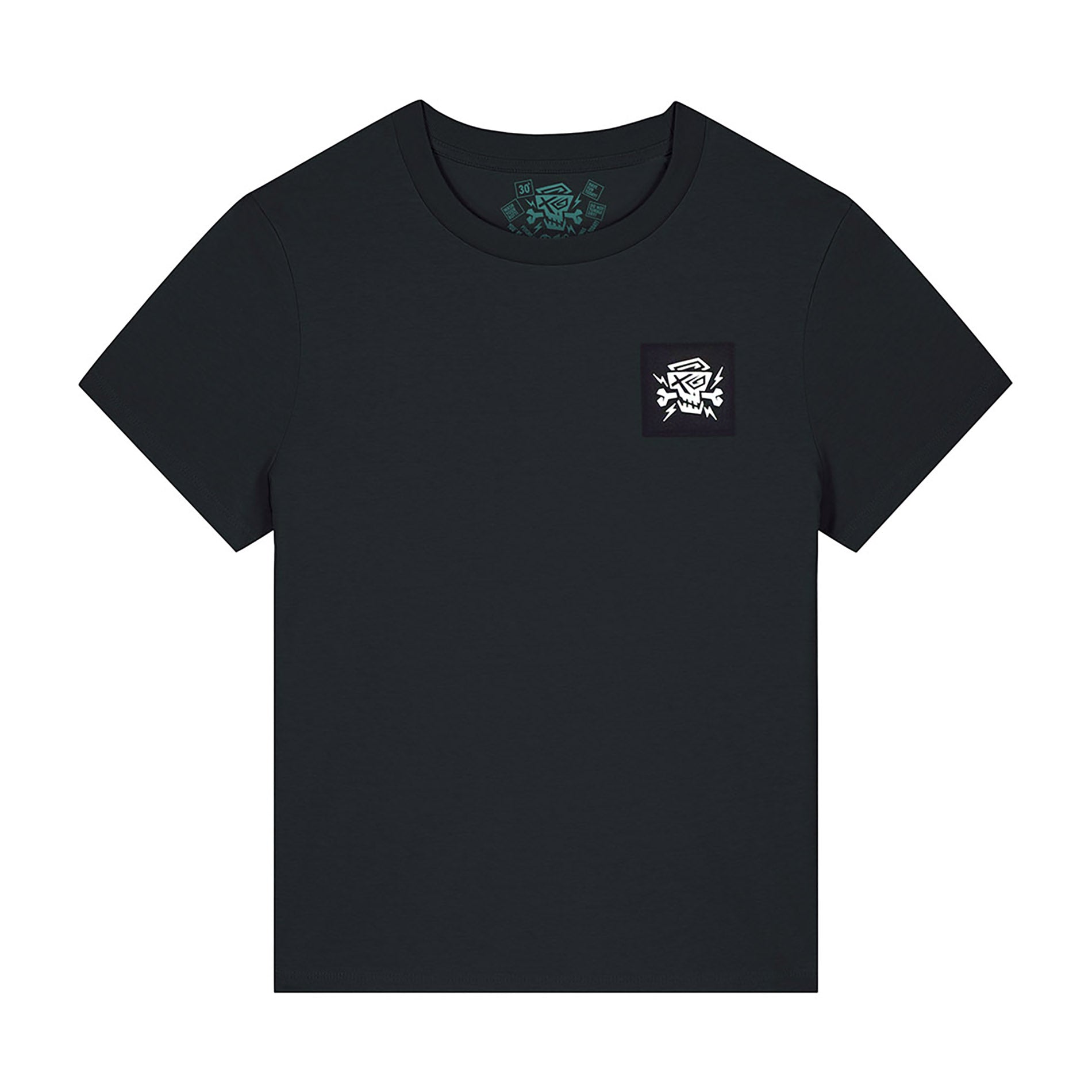 PsychoLab Damen T-Shirt Mindset schwarz mit kleinem Logo vorne, Streetwear.