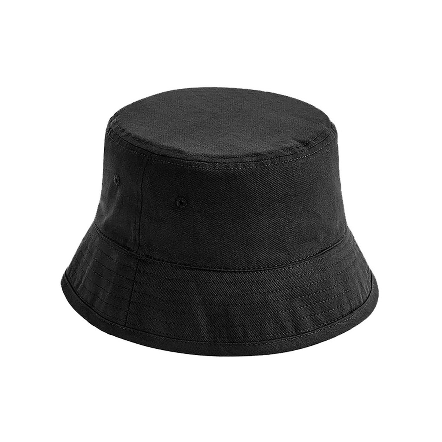 Schwarzer PsychoLab Bucket Hat ohne Logo – minimalistischer und nachhaltiger Style.