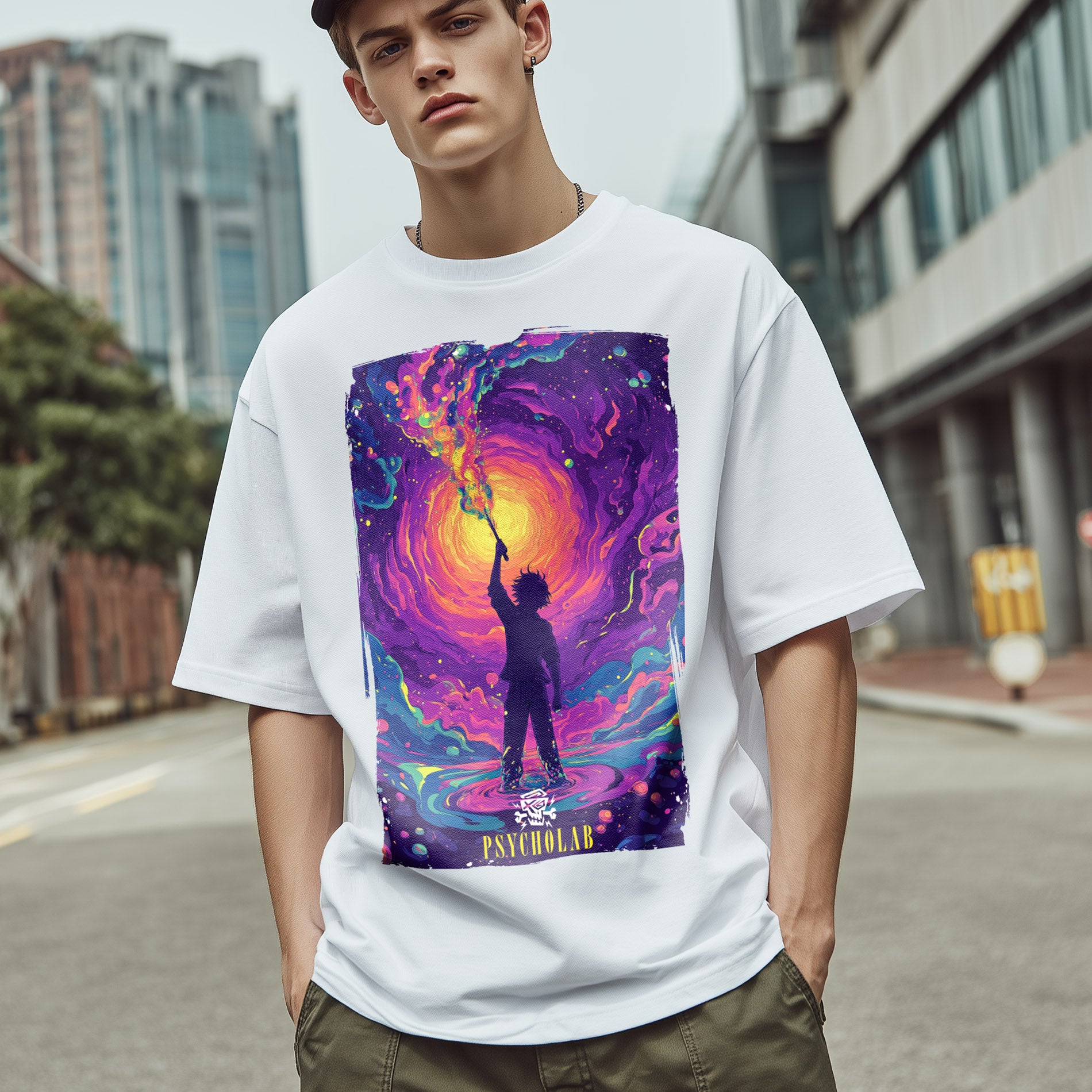 T-Shirt Painting Sky White