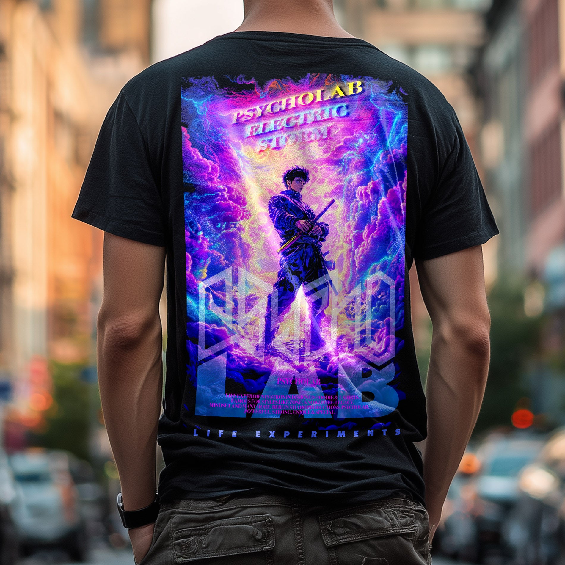 T-Shirt Electric Storm Black