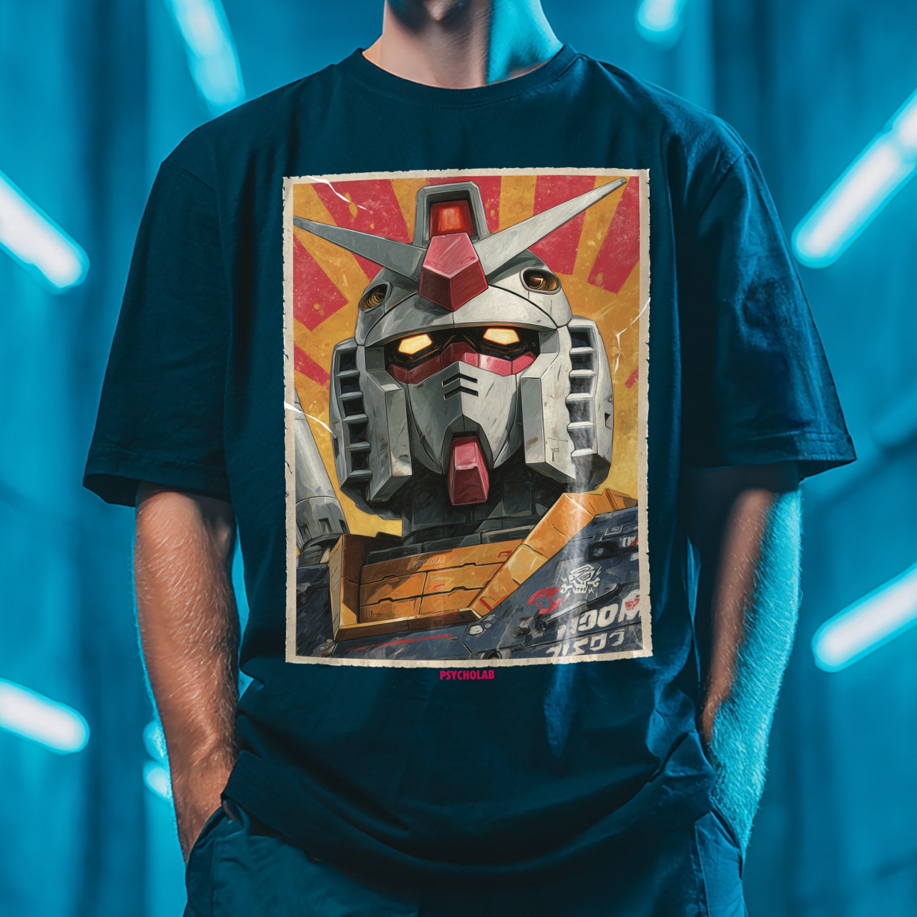 Robot Streetwear T-Shirt Black – Anime Mecha trifft urbane Rebellion